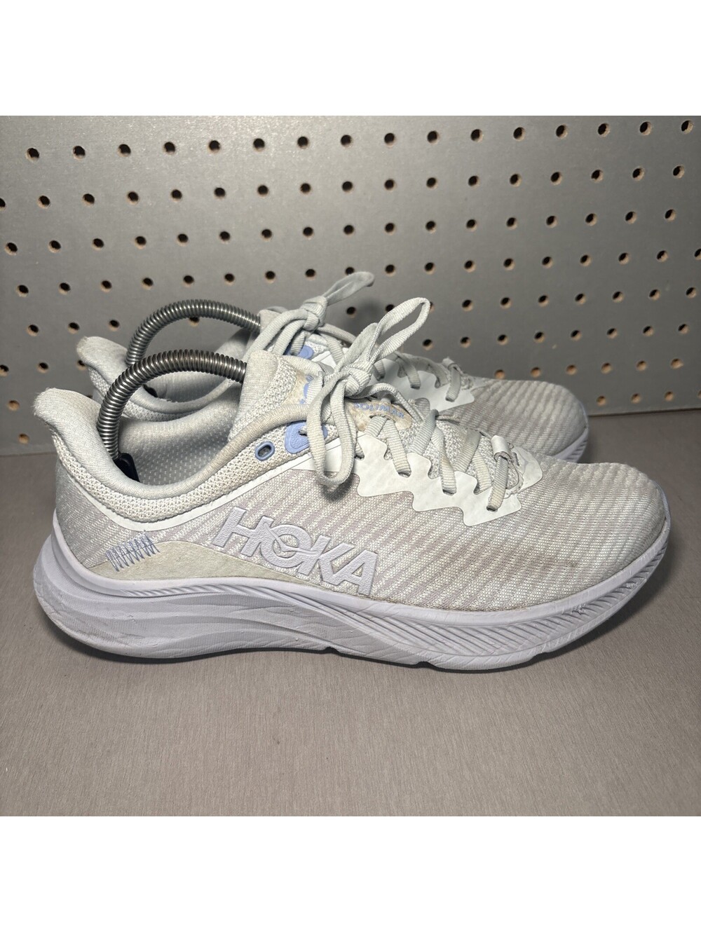 Hoka One One Solimar Running Shoes Womens Sz 10 B Light Blue Purple Gray Grey